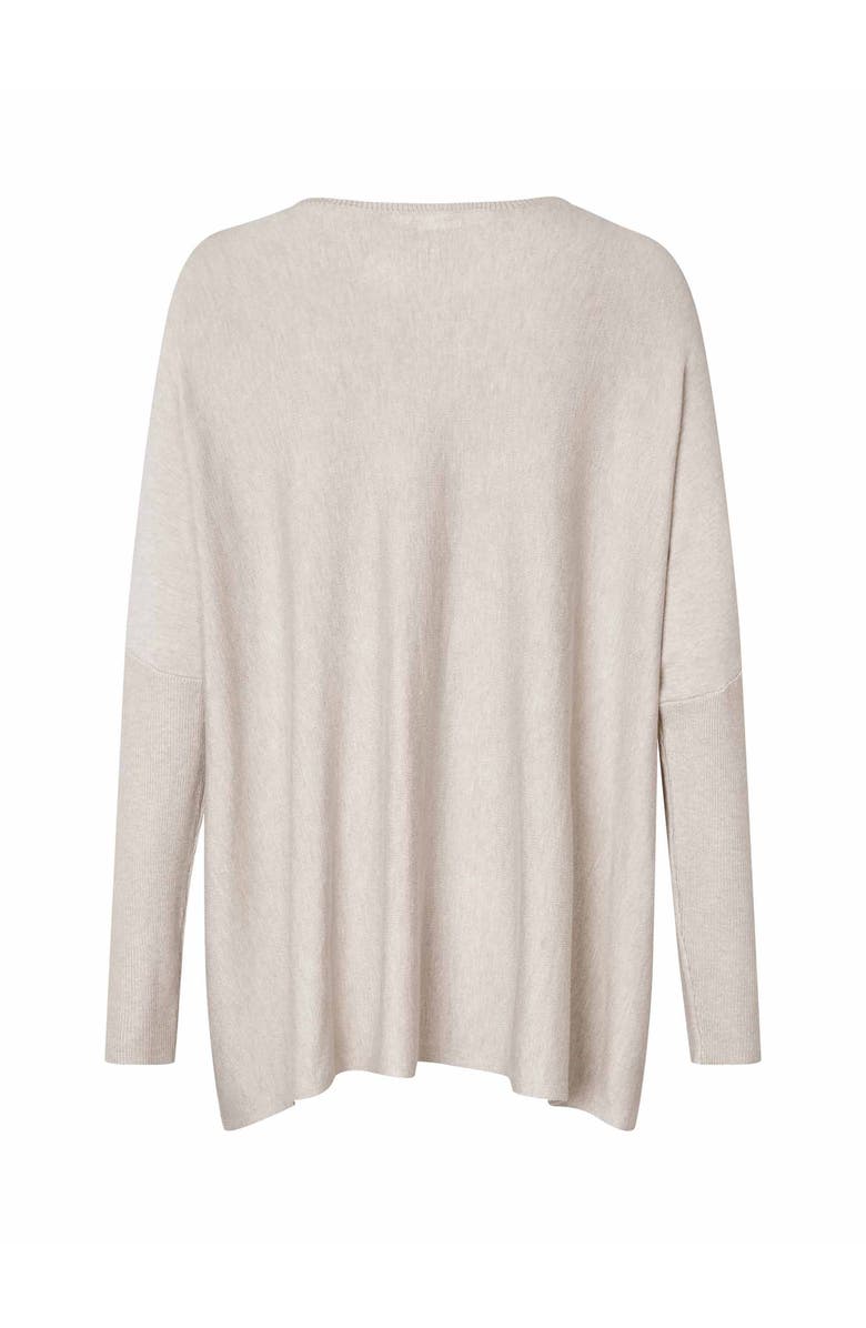 Masai Copenhagen MaFanasi Round Neck Oversized Sweater, Alternate, color, L Beige Mel
