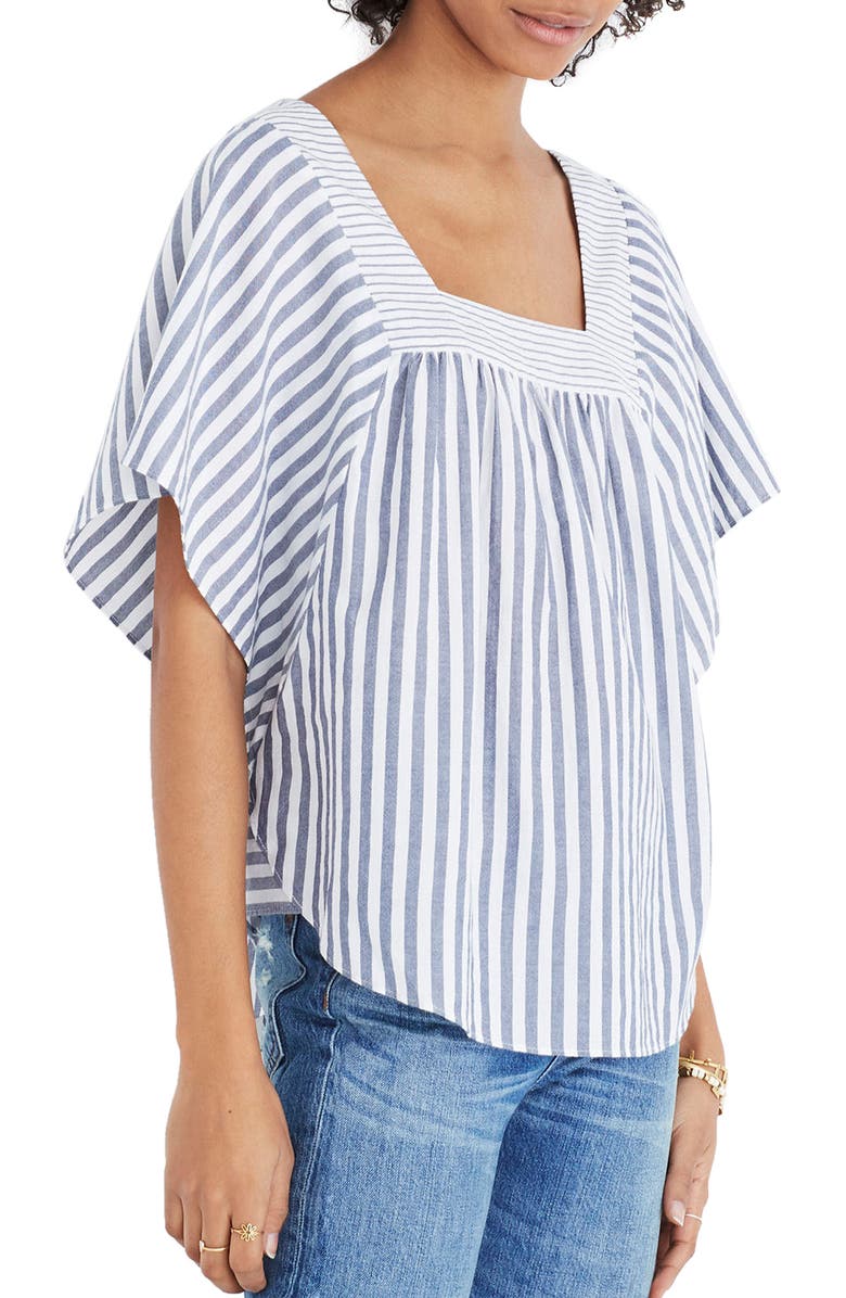 Madewell Stripe Butterfly Top, Main, color, 