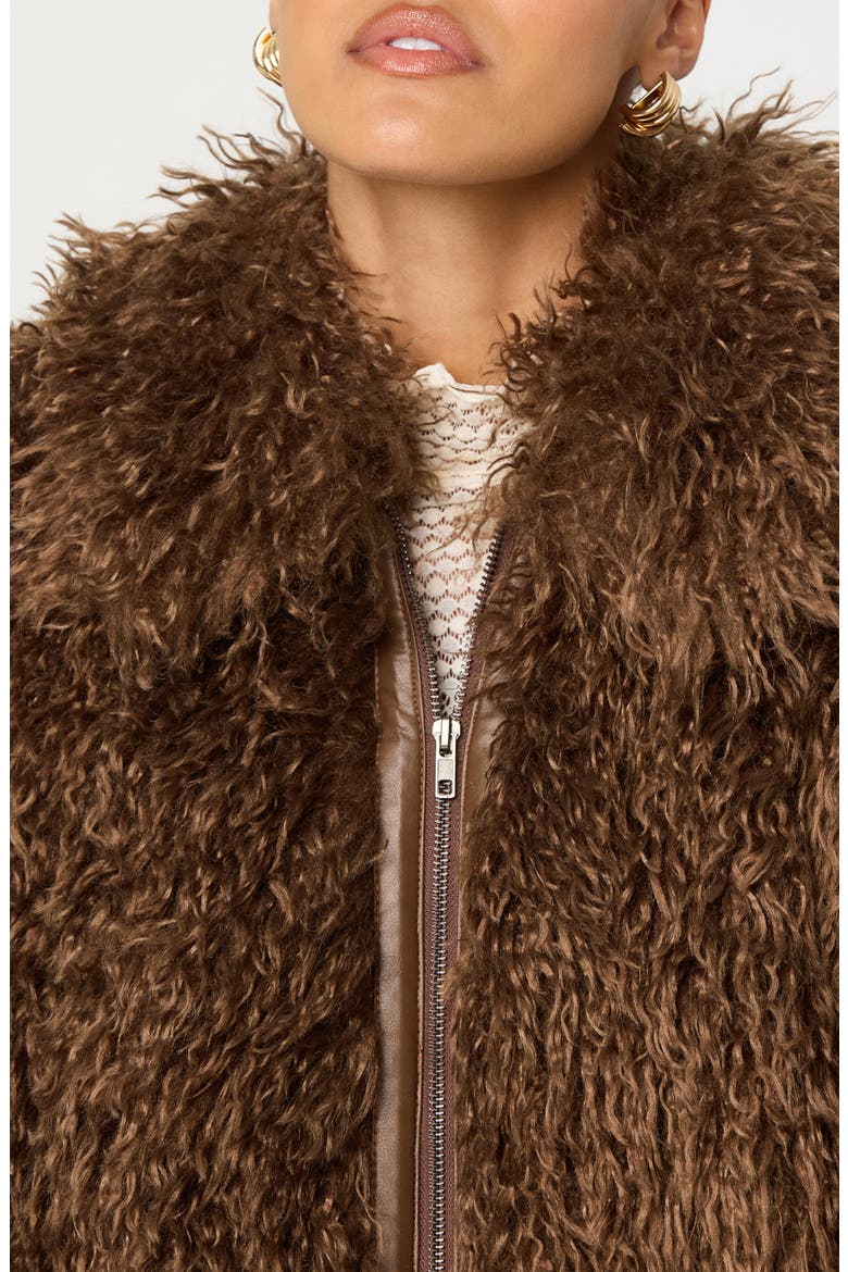 Kamrath Faux Fur Jacket, Alternate, color, BROWN