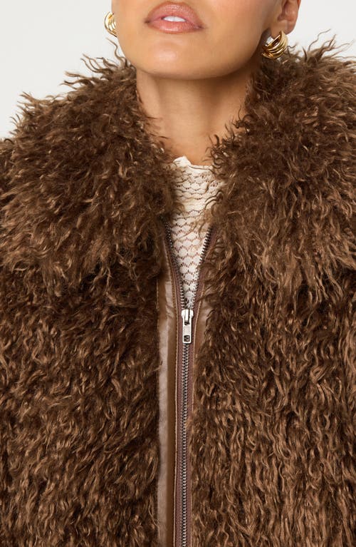 Astr The Label Kamrath Faux Fur Jacket In Brown