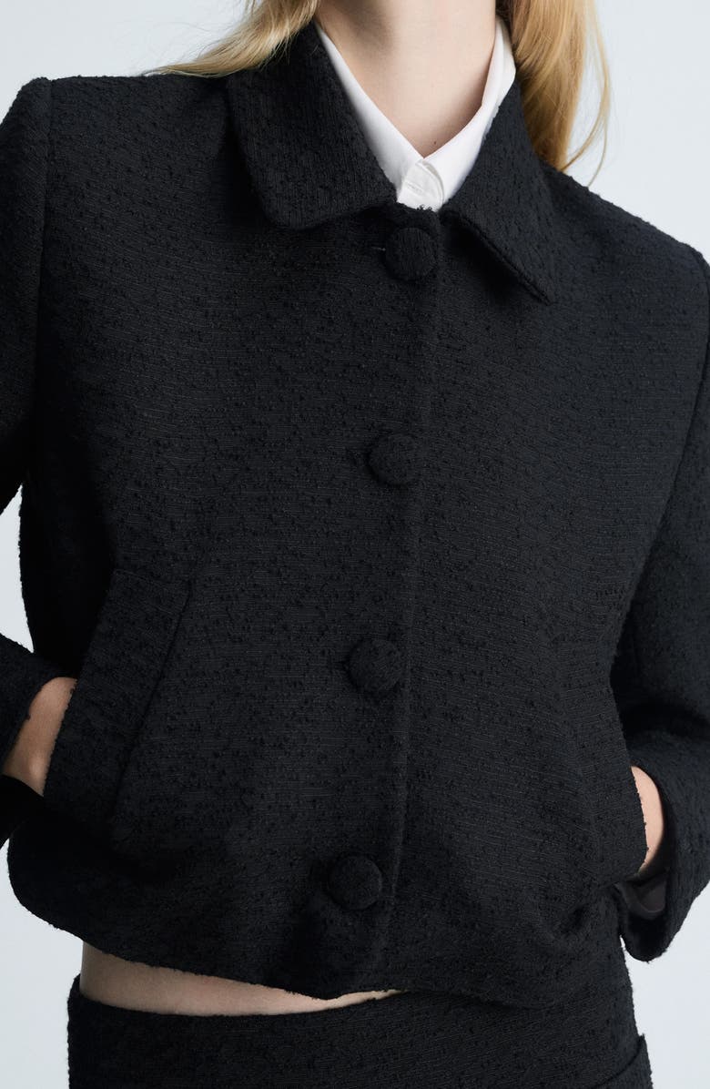 MANGO Tweed Crop Jacket, Alternate, color, 