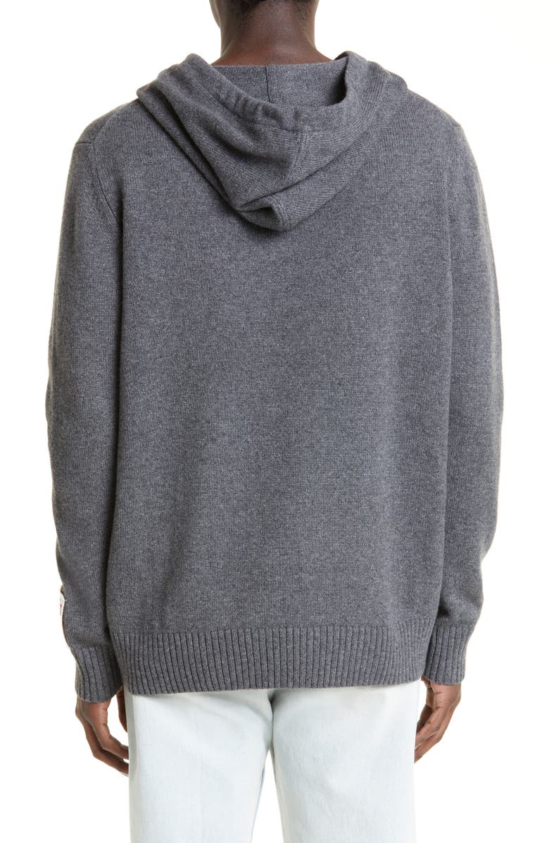 Golden Goose Logo Patch Cashmere & Wool Hoodie Sweater, Alternate, color, 