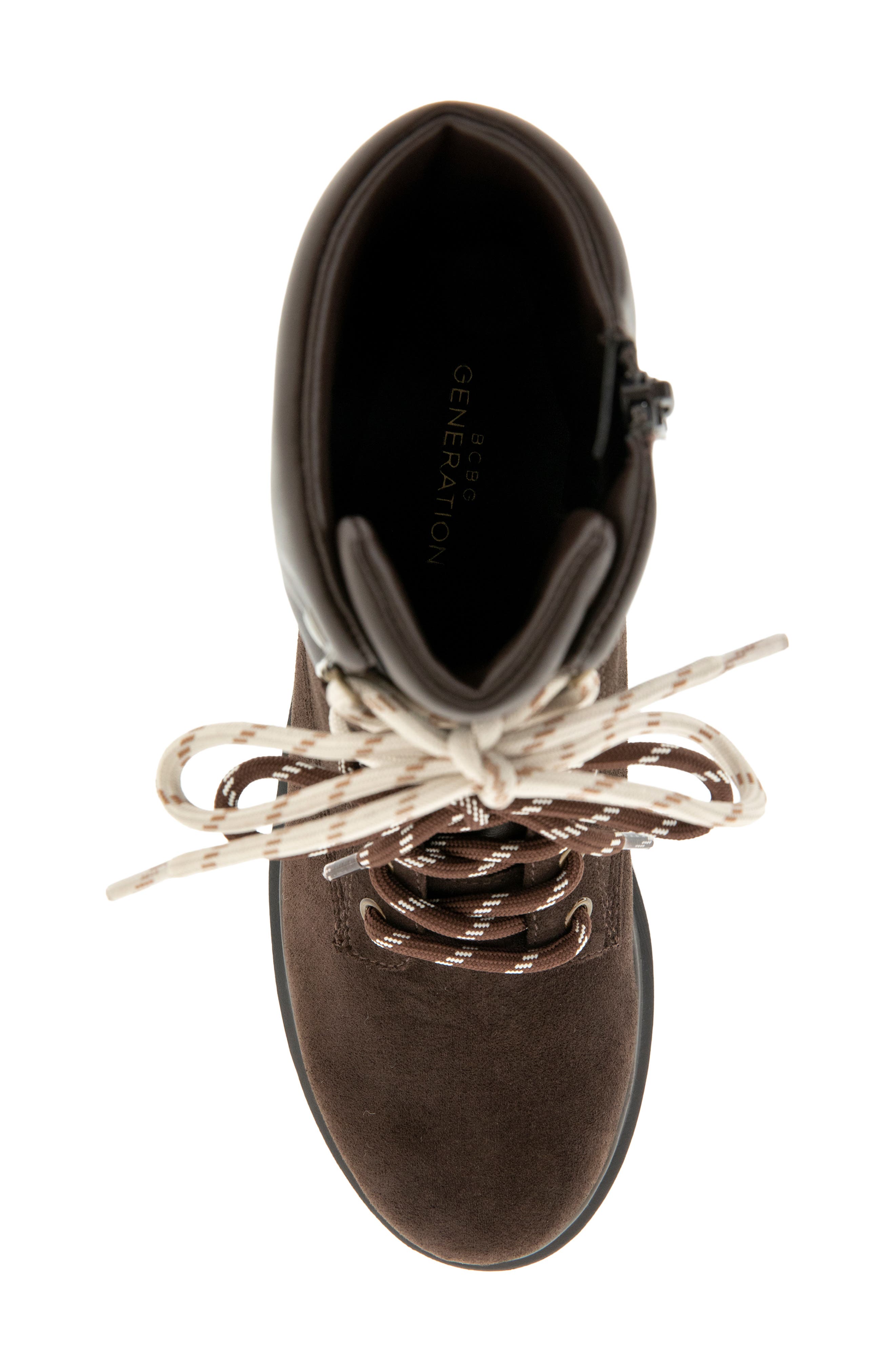 Morli Faux Shearling Boot, Alternate, color, DARK BROWN