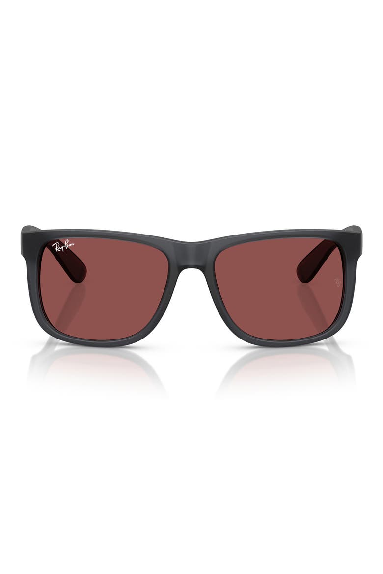 Justin 51mm Square Sunglasses, Main, color, OPAL GREY / DARK VIOLET