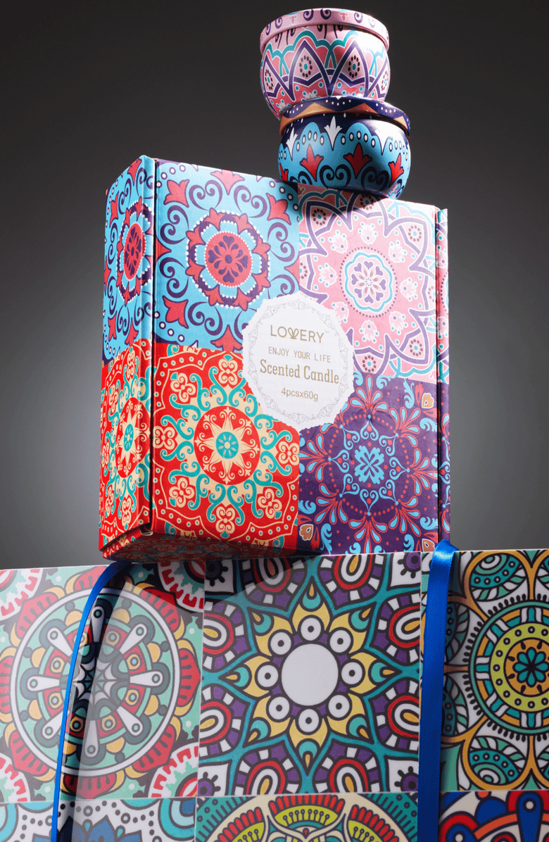 Lovery Travel Candle 4-Piece Gift Set, Alternate, color,