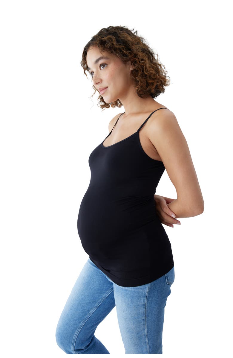 Ingrid & Isabel The Cool + Calm Cooling Seamless Maternity Cami, Alternate, color, Black