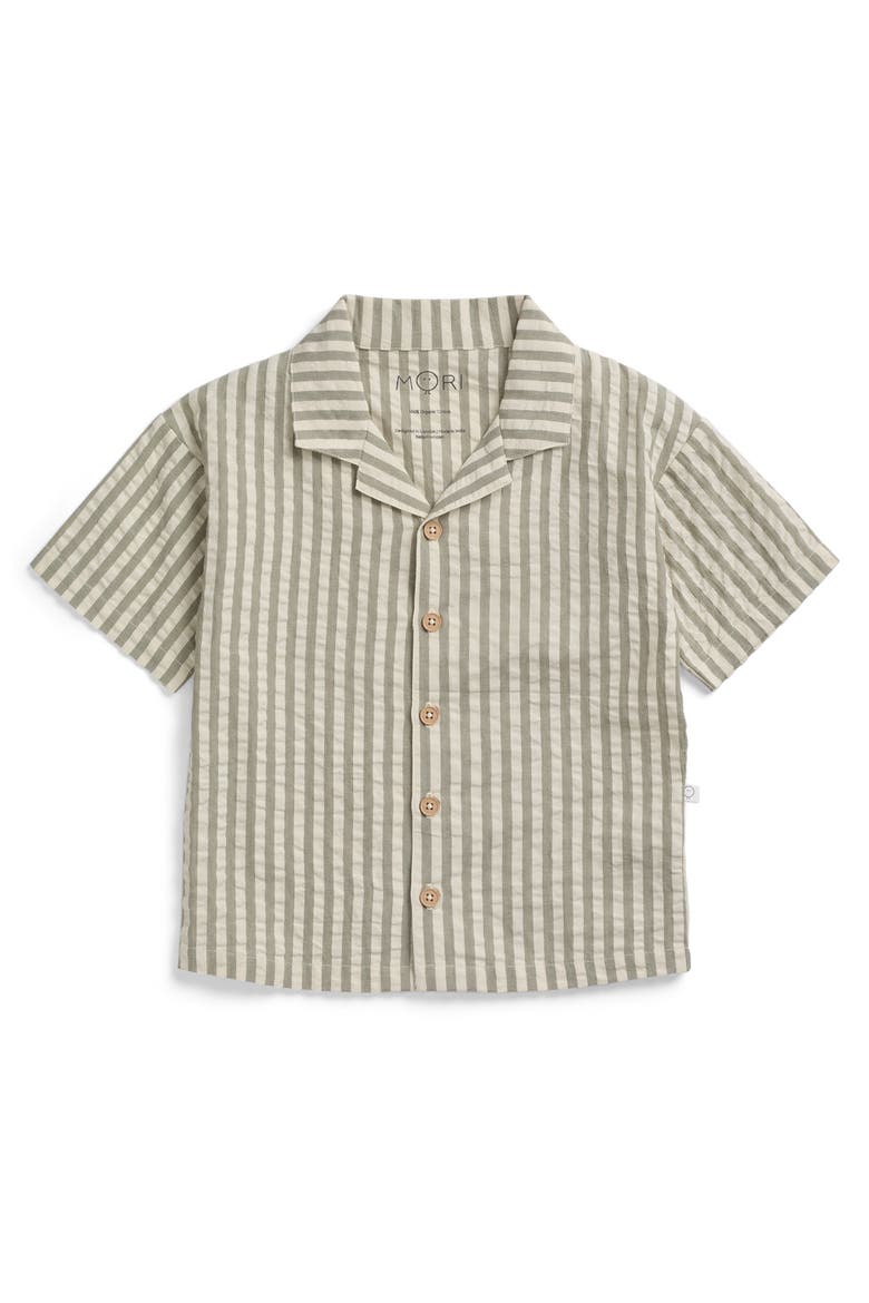 Stripe Seersucker Shirt, Main, color, Grey stripe