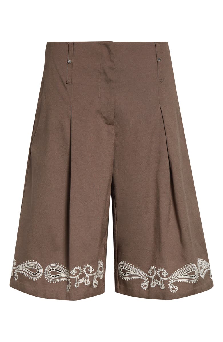 Stine Goya Embroidered Canvas Walking Shorts, Alternate, color, Cherries On A Paisley