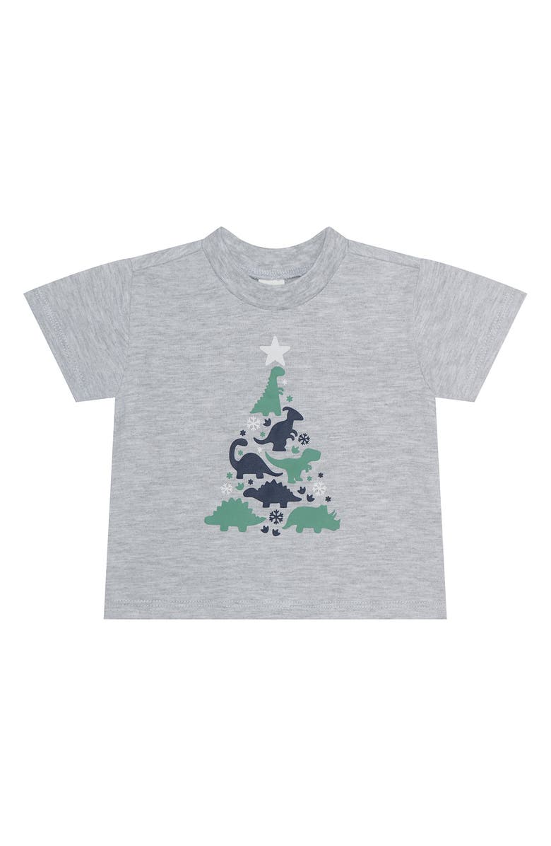 PL Baby by Petit Lem Fleece Jacket, Graphic T-Shirt & Joggers Set, Alternate, color, Navy Plaid