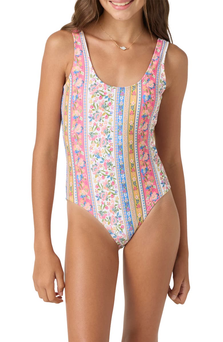 O'Neill Kids' Cora Floral One-Piece Swimsuit, Alternate, color, 