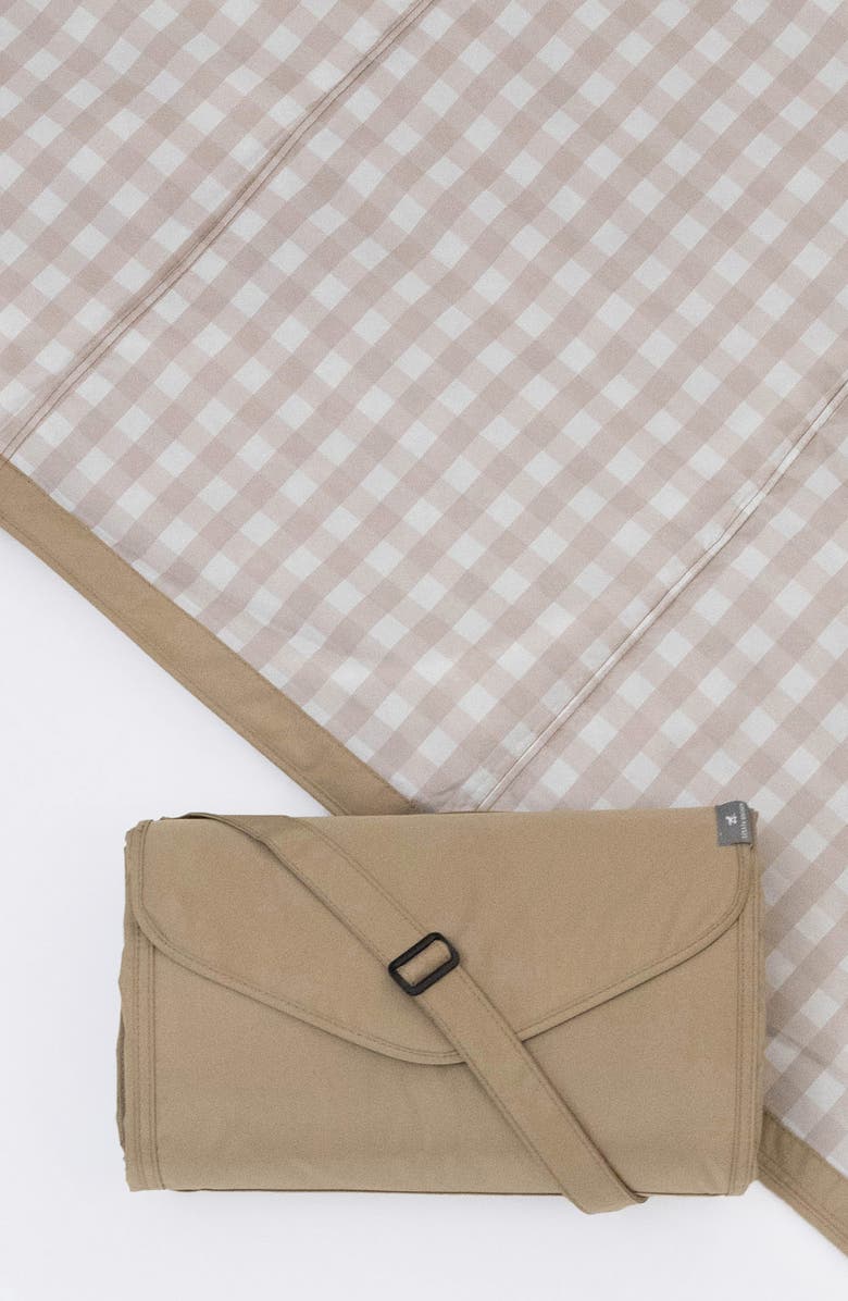 little unicorn 5 x 10 Outdoor Blanket, Main, color, Beige Buffalo Check