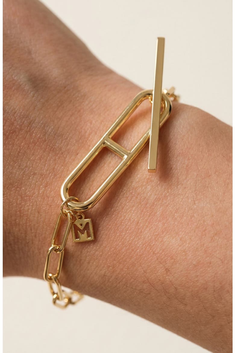 The Capri Toggle Chain Link Bracelet, Alternate, color, GOLD