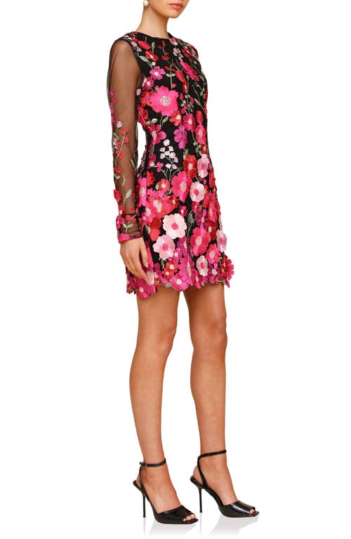 AVEC LES FILLES AVEC LES FILLES APPLIQUÉ LONG SLEEVE MINIDRESS