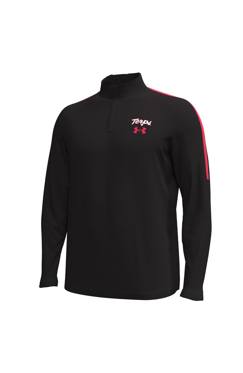 Under Armour Men's Under Armour Black Maryland Terrapins Playoff Performance Quarter-Zip Jacket, Alternate, color, Black