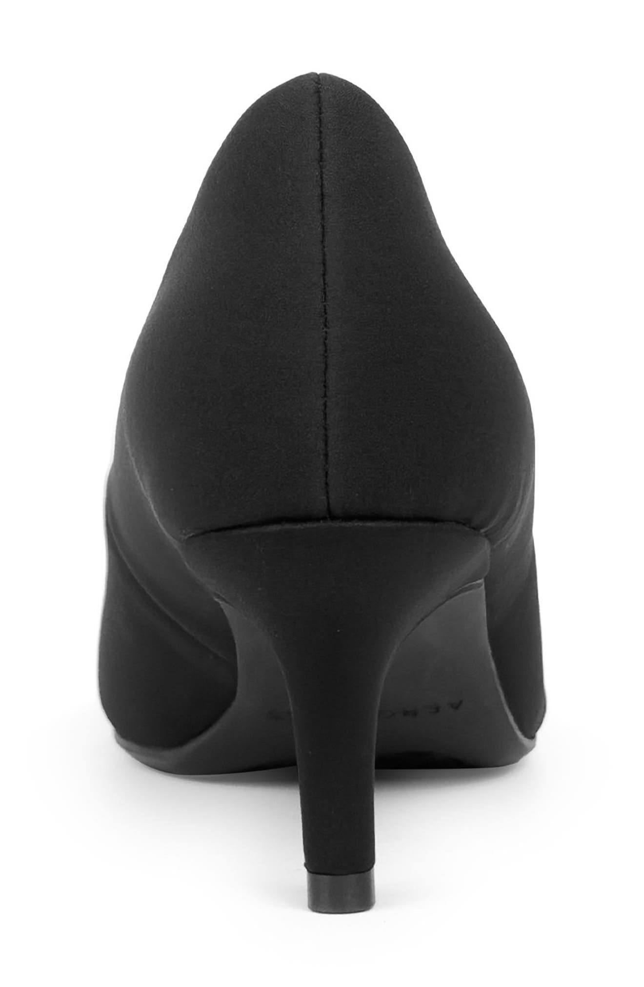Elil Pump, Alternate, color, BLACK STRETCH GABARDINE