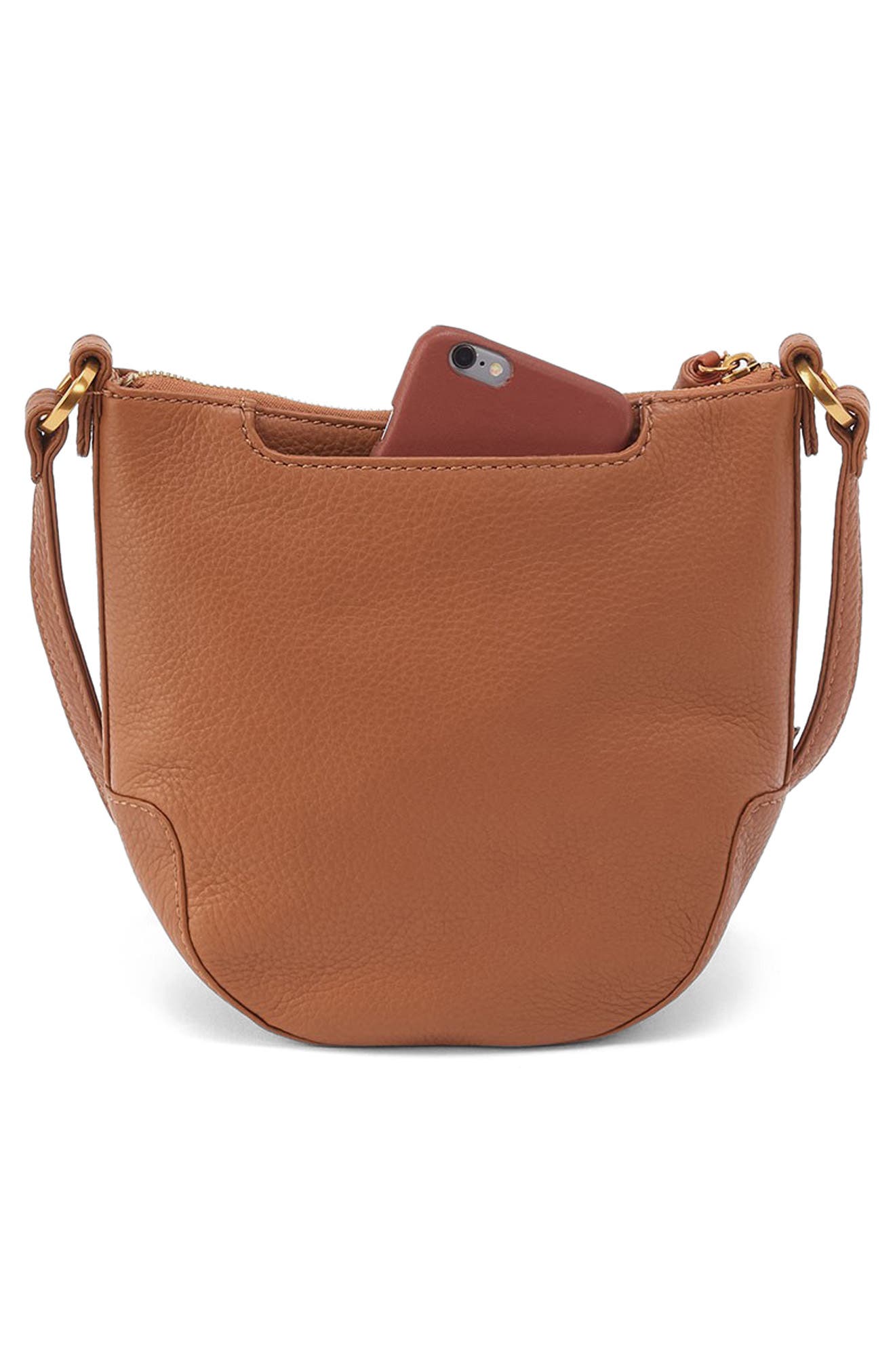 HOBO Lexi Leather Crossbody Bag, Alternate, color, Warm Honey
