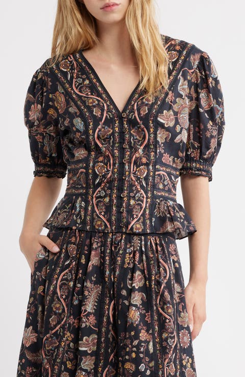 Melissa Organic Cotton Peplum Top