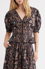 Cleobella Melissa Organic Cotton Peplum Top