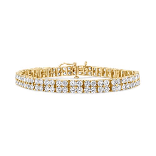Haus of Brilliance 14K Yellow Gold 10.0 Cttw Diamond 2 Row Tennis Bracelet at Nordstrom