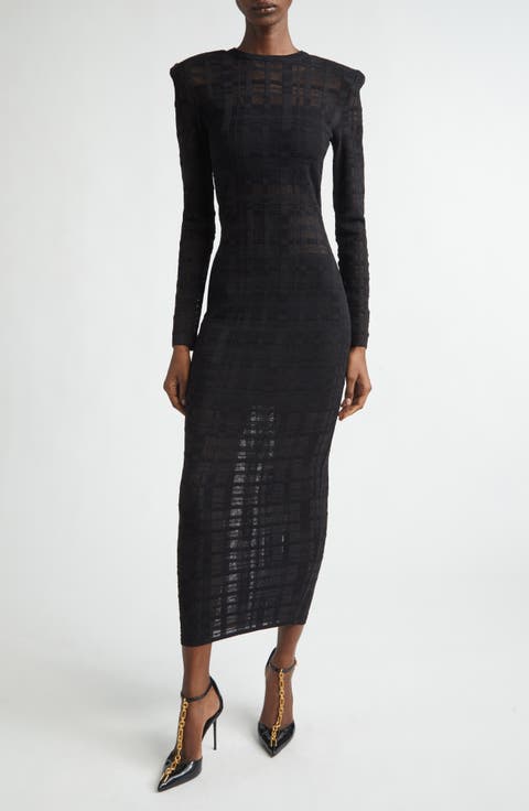 Tartan Tattoo Long Sleeve Sweater Dress