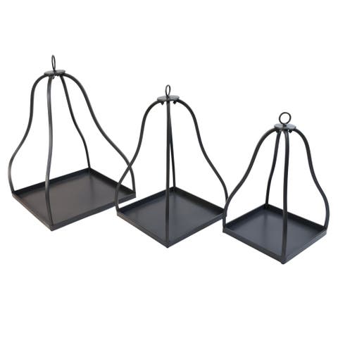 Curved Cage Garden Lantern Set of 3