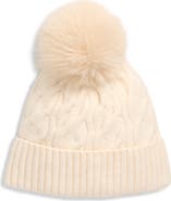 BP. Cable Faux Fur Pom Beanie