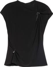 GRACE LING Relic Charms Jersey Mock Neck Top
