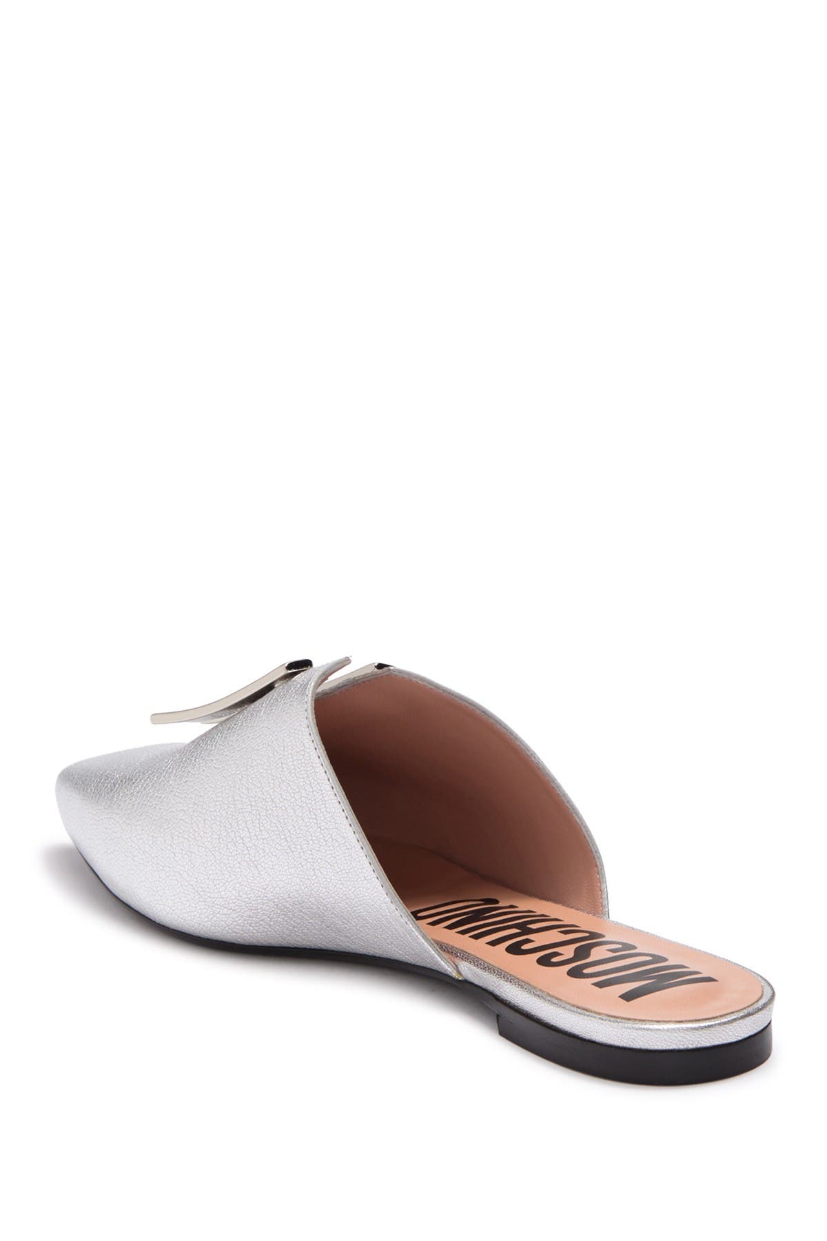 Moschino Metallic Leather Mule, Alternate, color, 