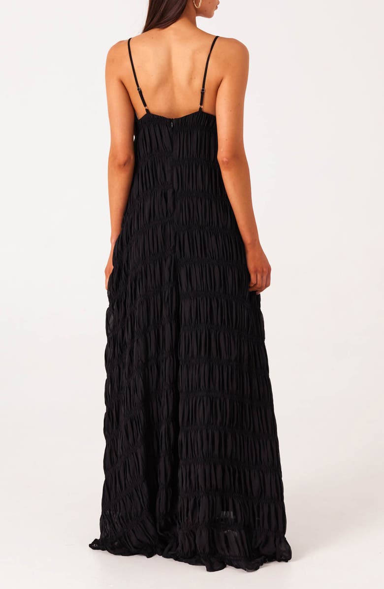 SNDYS Louisiana Smock Maxi Dress, Alternate, color, Black