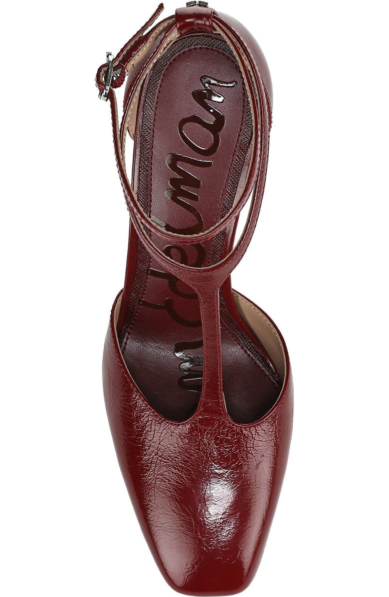 Sam Edelman Everett Ankle Strap Pump, Alternate, color, Cabernet Red