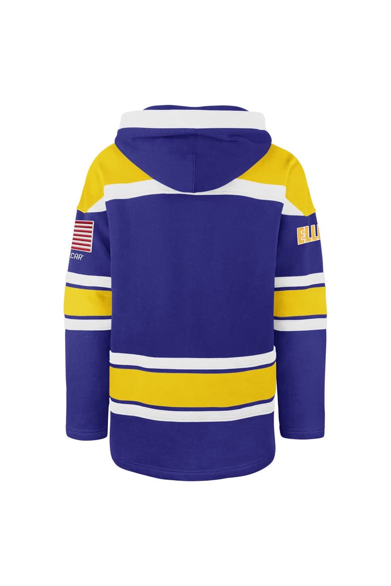 Men's '47  Royal Chase Elliott  Superior Lacer Pullover Hoodie, Alternate, color, Royal