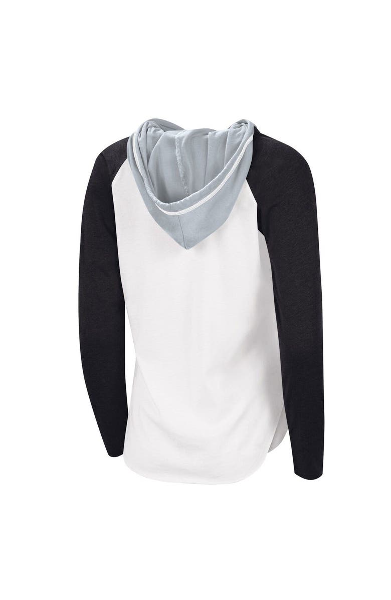 G-III 4HER BY CARL BANKS Women's G-III 4Her by Carl Banks White Brooklyn Nets MVP Raglan Hoodie Long Sleeve T-Shirt, Alternate, color, White