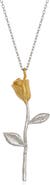 Spero London Gold Color Rose Sterling Silver Necklace