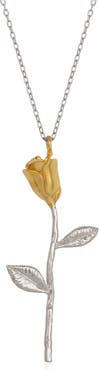 Spero London Gold Color Rose Sterling Silver Necklace