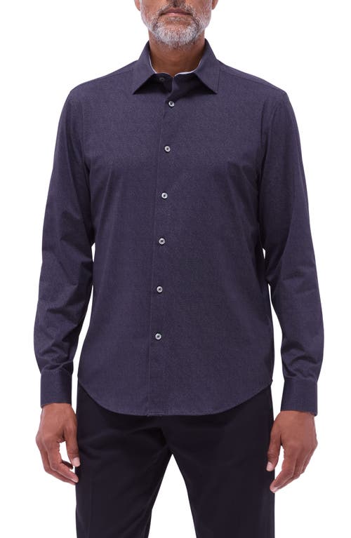 Bugatchi Jimmy Ooohcotton® Solid Button-up Shirt In Black