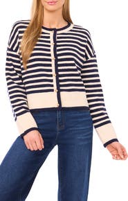 CeCe Stripe Cardigan
