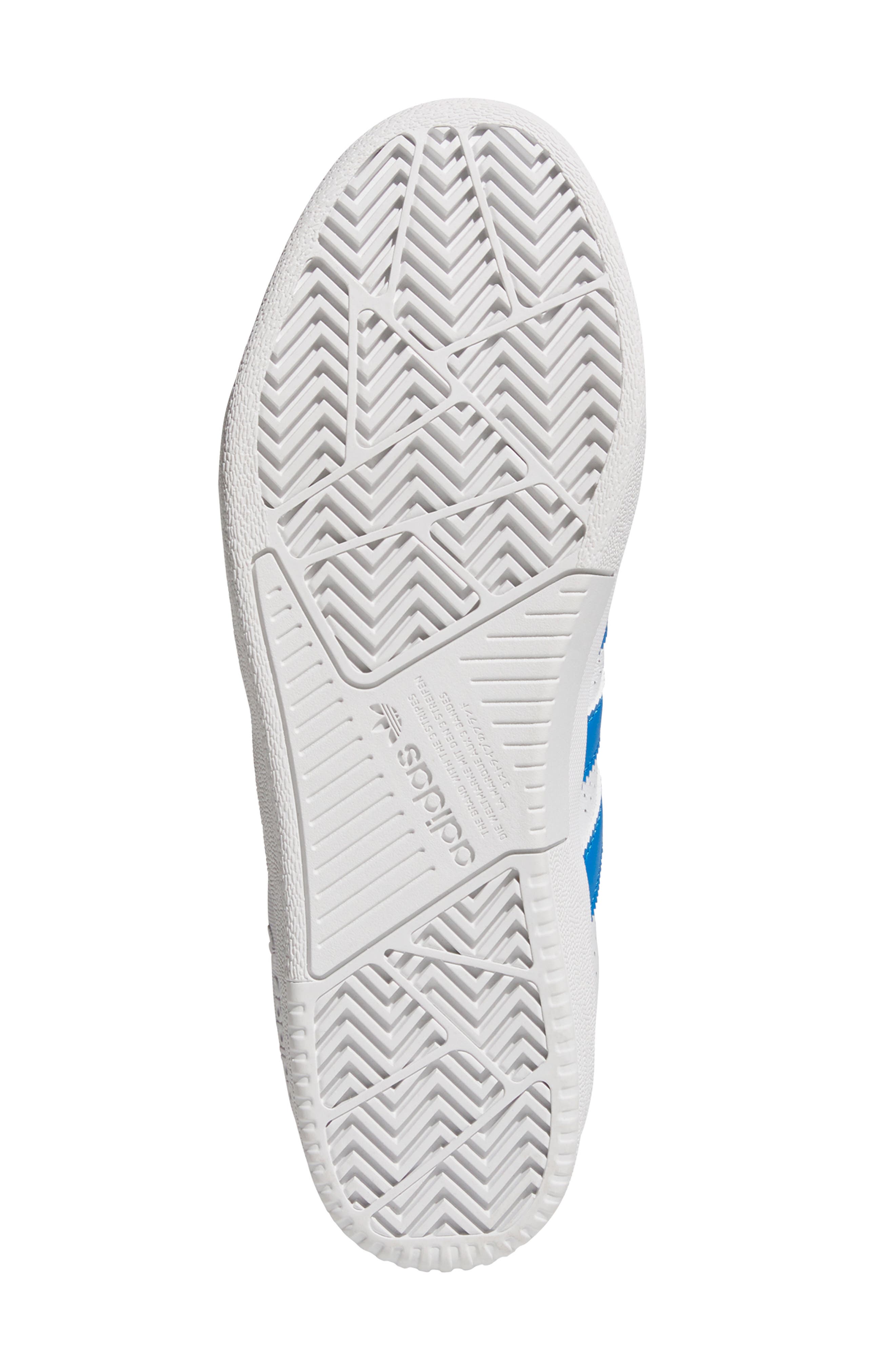 adidas Tyshawn Skateboarding Sneaker, Alternate, color, White/ Orange/ Blue Bird