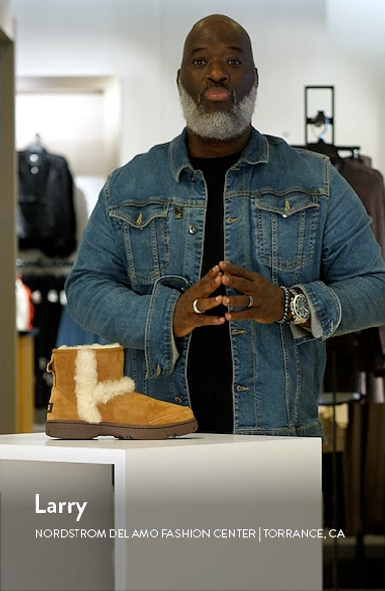 Sunburst Mini Genuine Shearling Bootie, sales video thumbnail