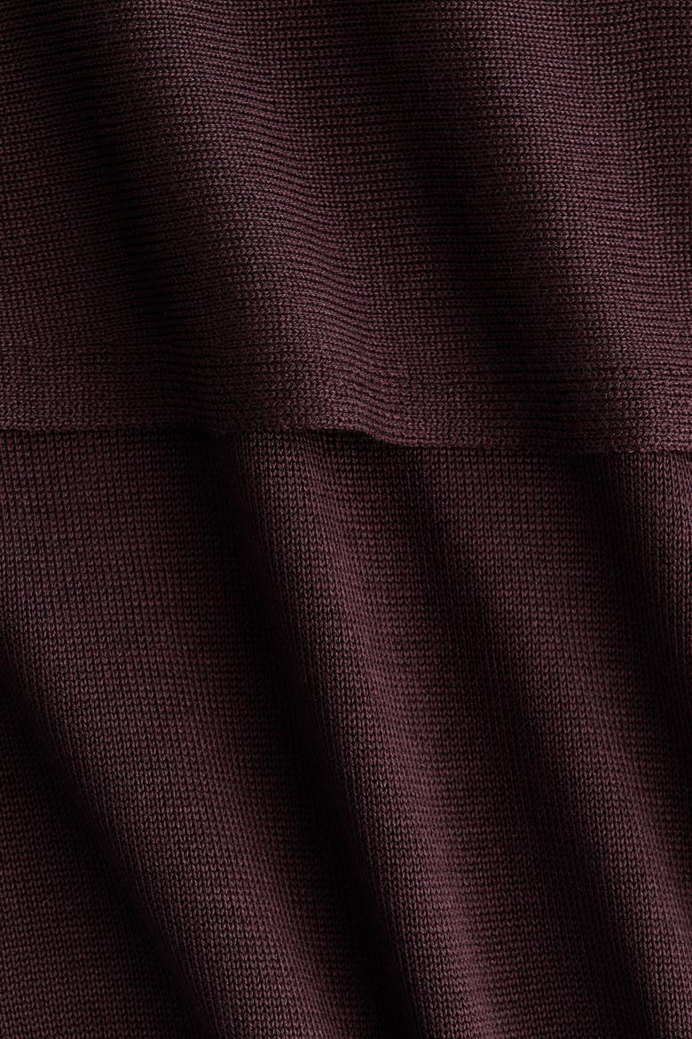 Fine-knit Cape Top, Alternate, color, Burgundy