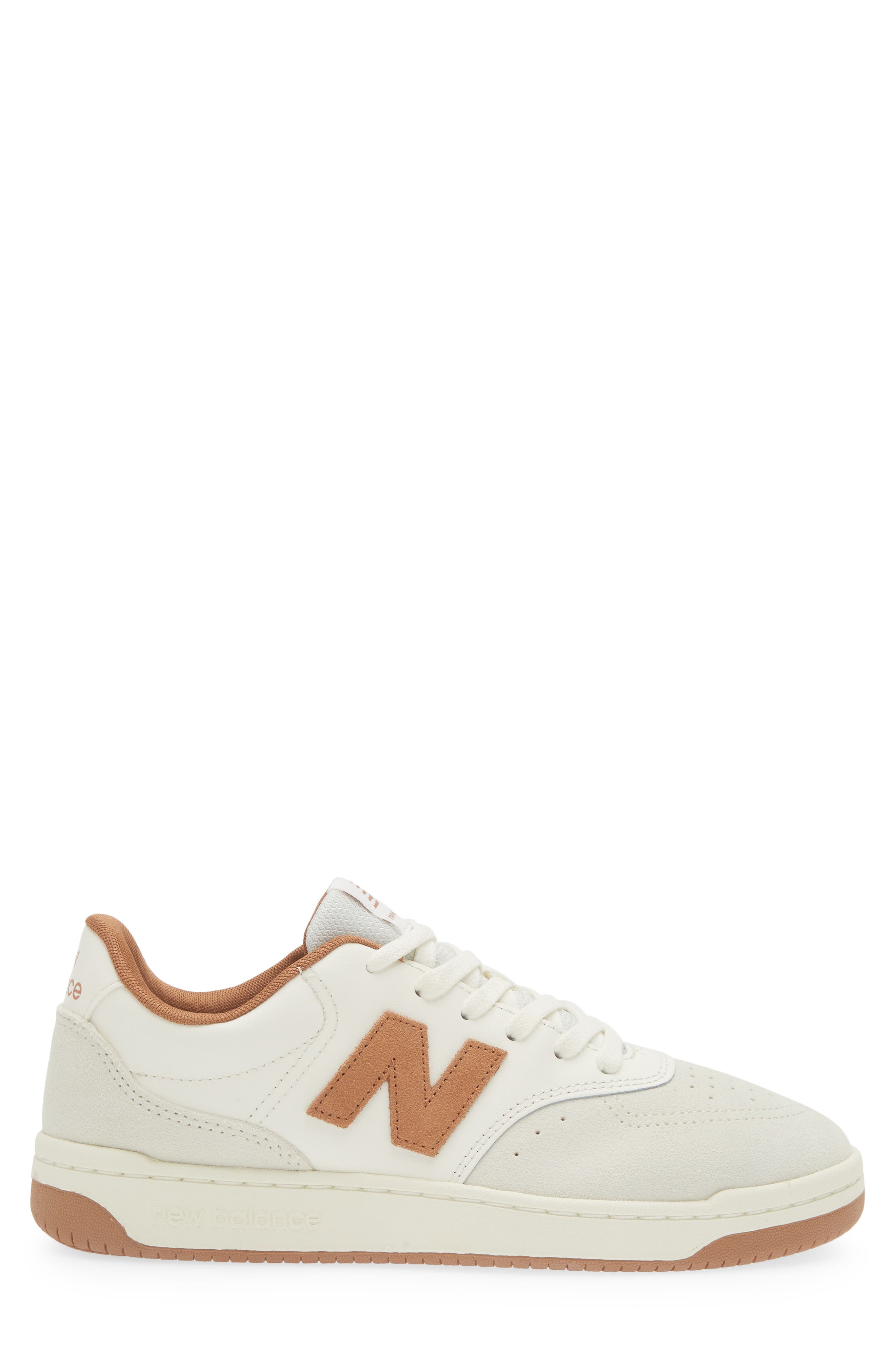 New Balance BB80 Basketball Sneaker, Alternate, color, Sea Salt/ Walnut