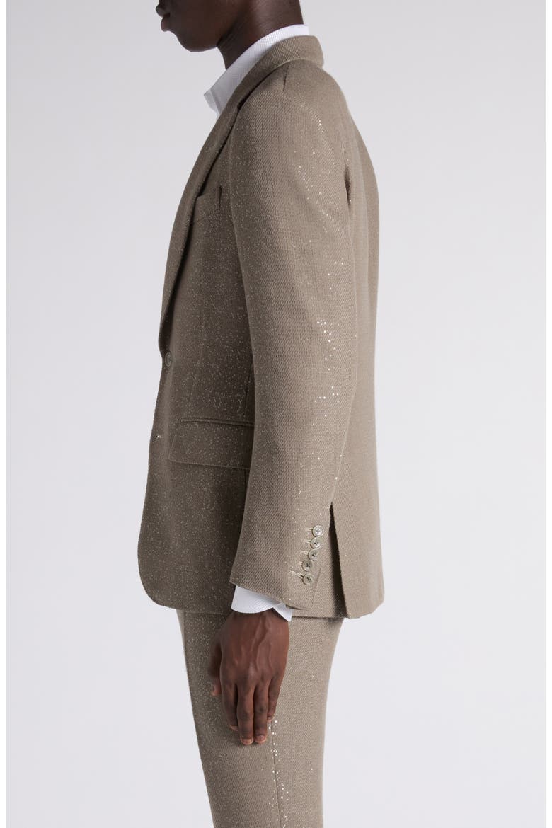 Sequin Light Bouclé Suit Jacket, Alternate, color, JBQ DESERT TAUPE