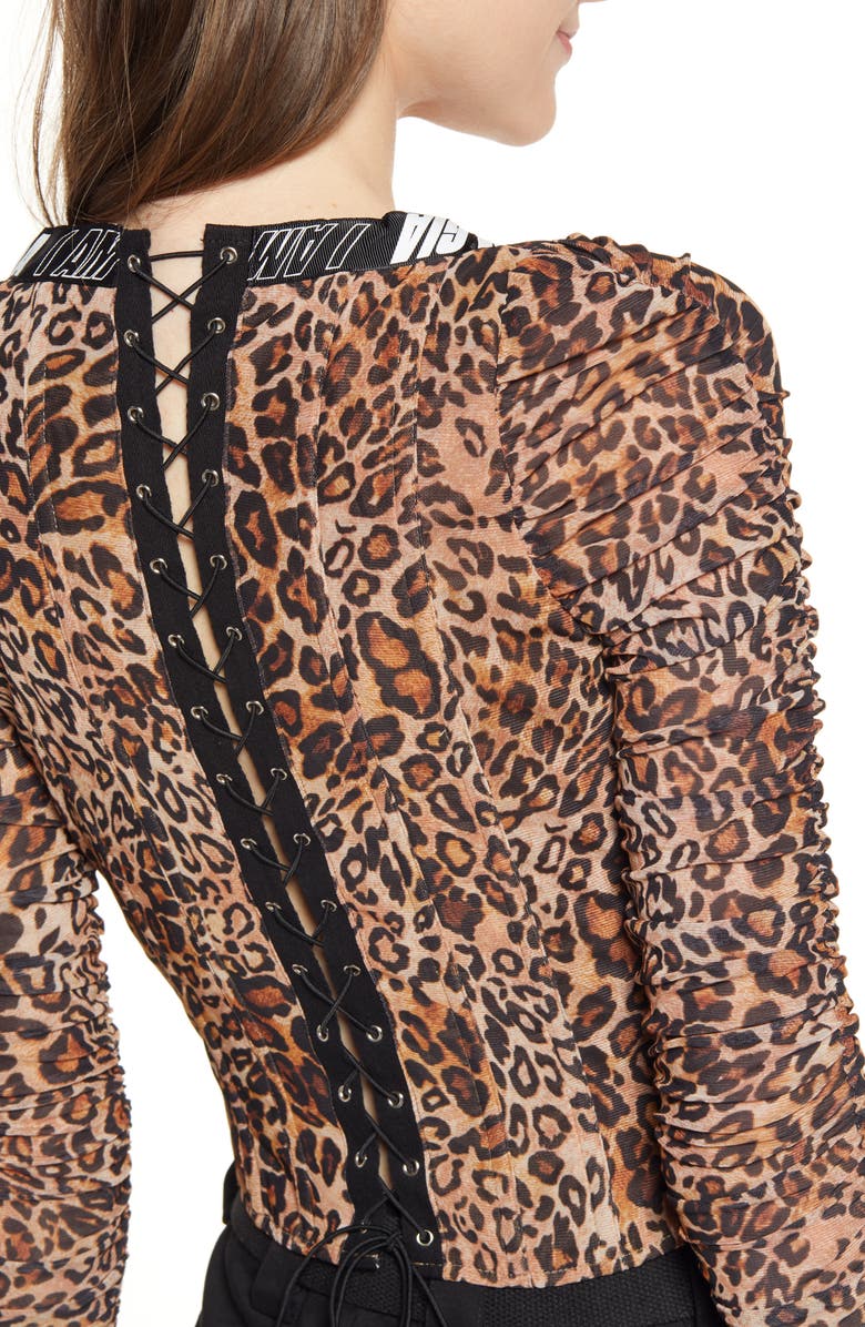 I.AM.GIA Chelsea Corset Top, Alternate, color, Leopard