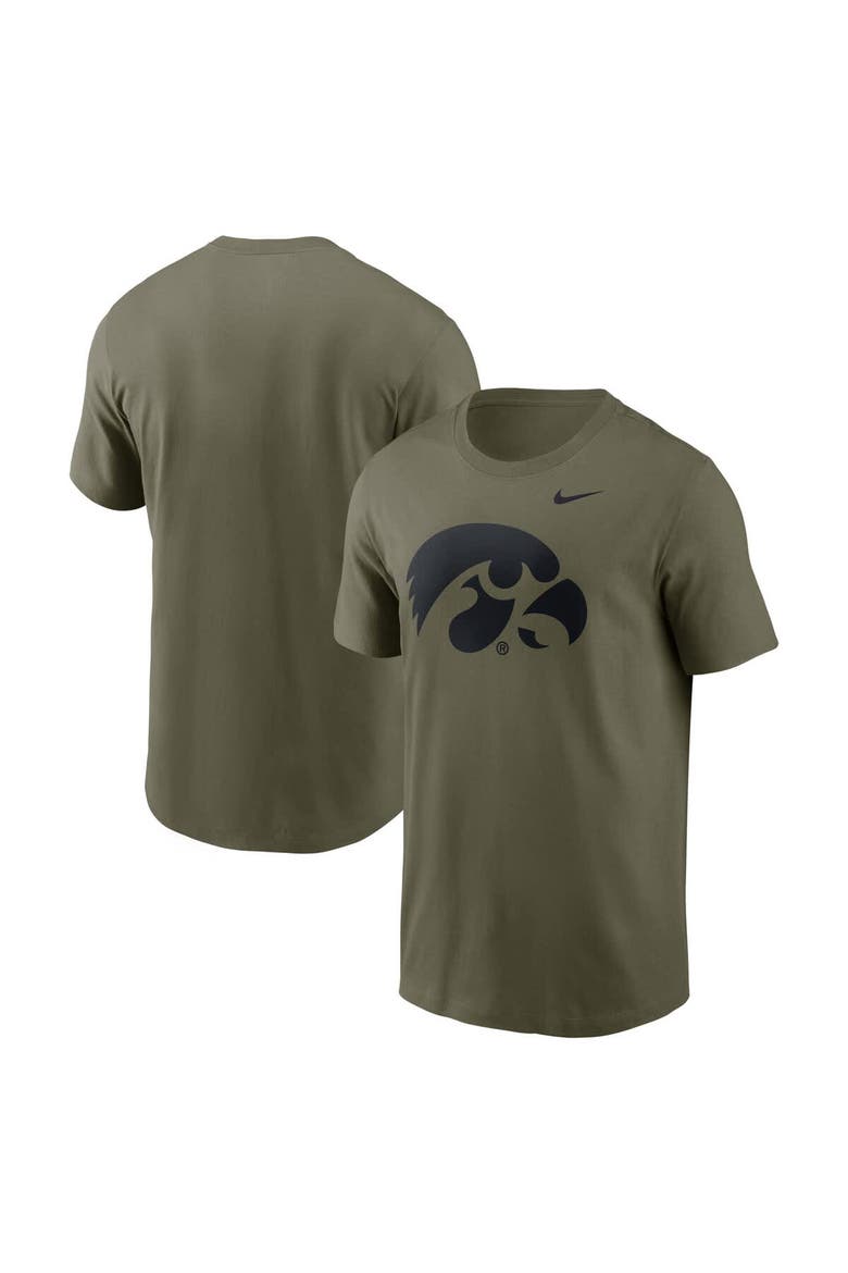 Men's Nike Olive Iowa Hawkeyes Primetime Logo Performance T-Shirt, Alternate, color, Olive