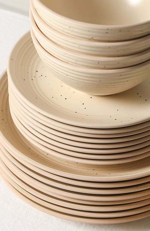Stone Lain Lauren Stoneware 16-piece Dinnerware Set In Neutral