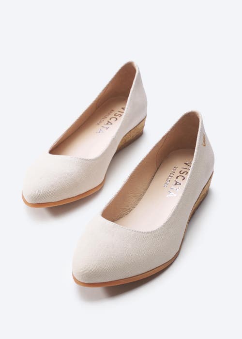 Viscata Rubina Canvas Espadrille Flats In Beige