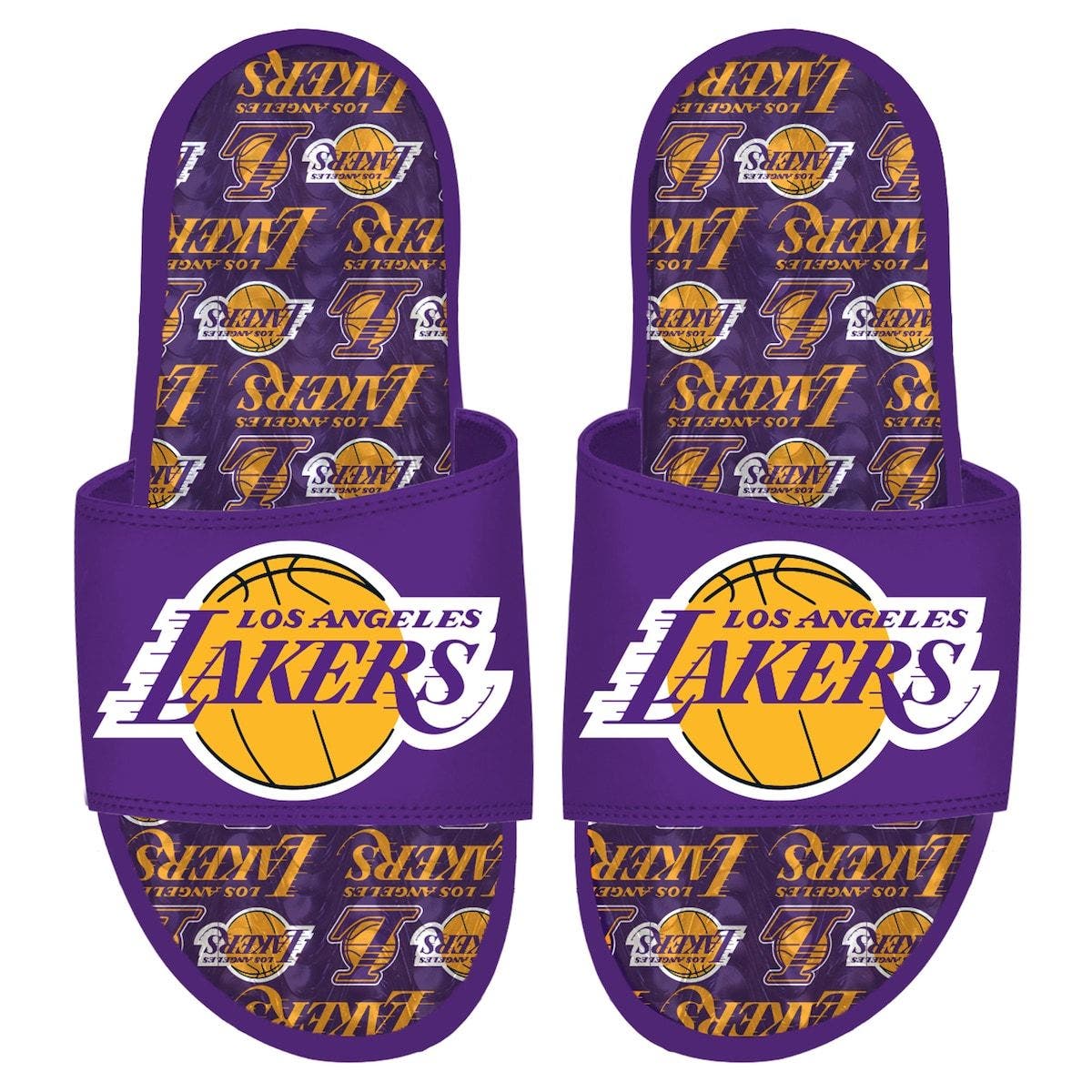 ISLIDE Los Angeles Lakers Team Pattern Gel Slide Sandals, Alternate, color, 