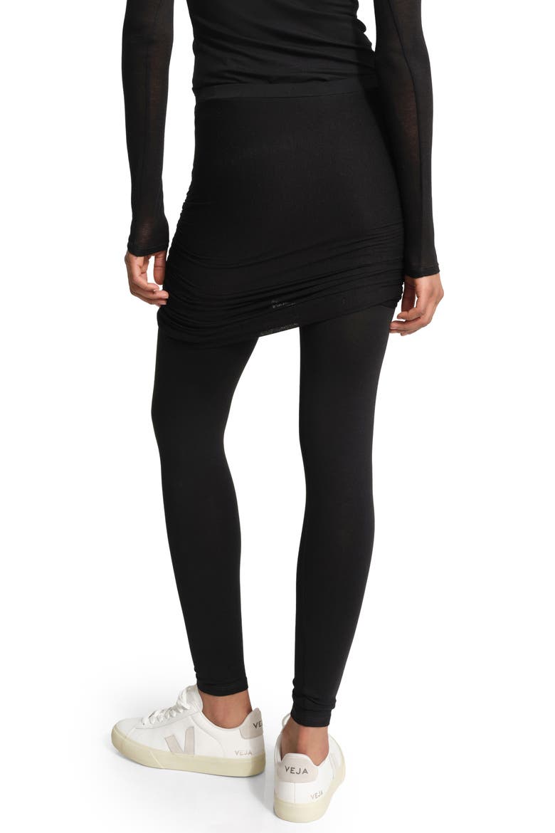 Joss Skirted Leggings, Alternate, color, BLACK