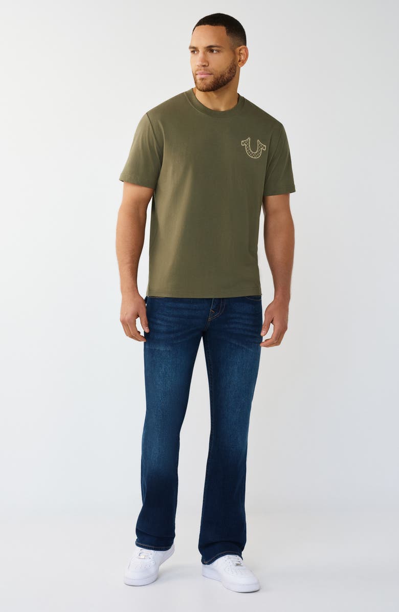 True Religion Horseshoe Buddha Graphic T-Shirt, Alternate, color, Kalamata