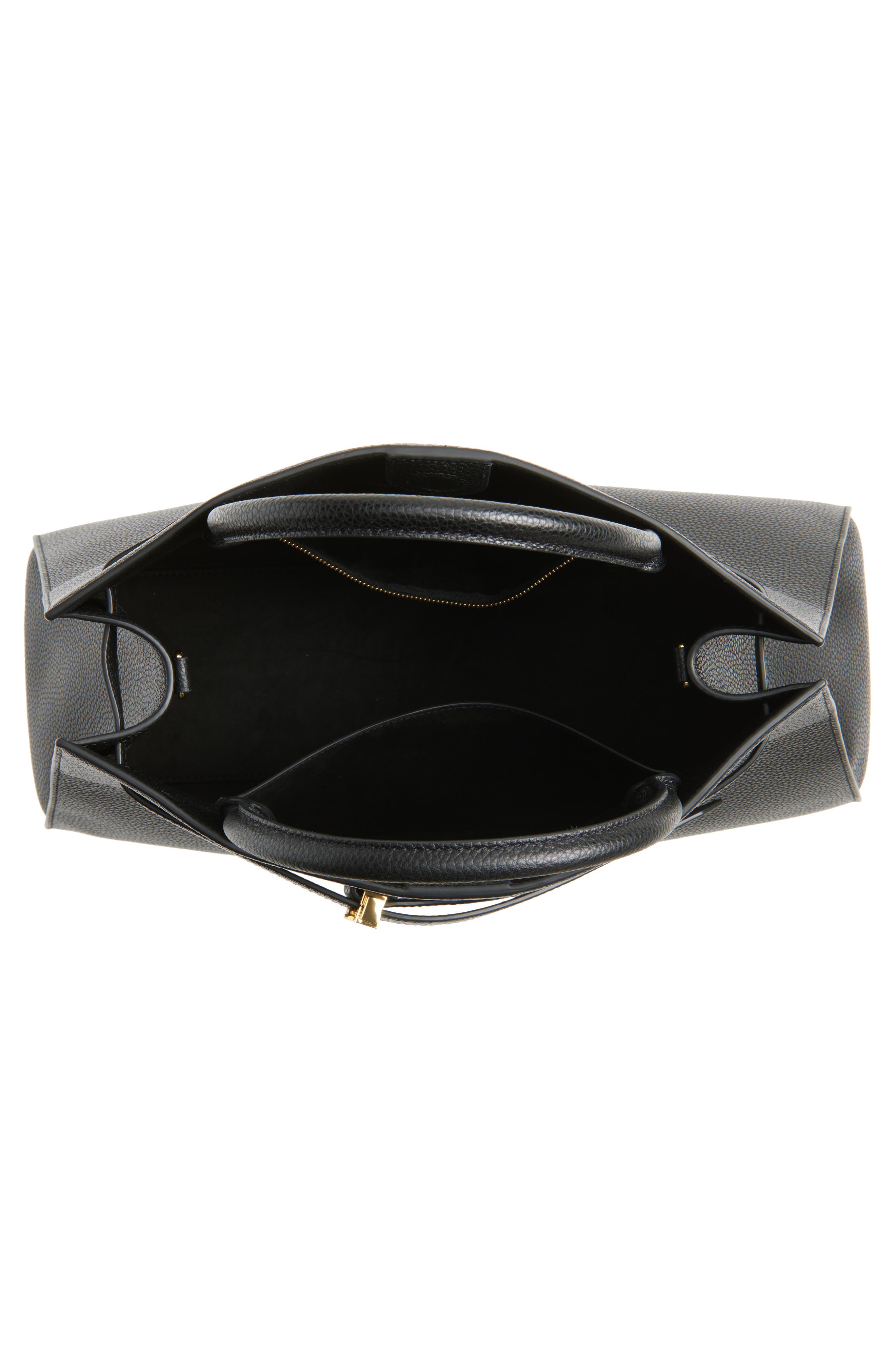 Veronica Beard Large Dash Leather Tote, Alternate, color, Black