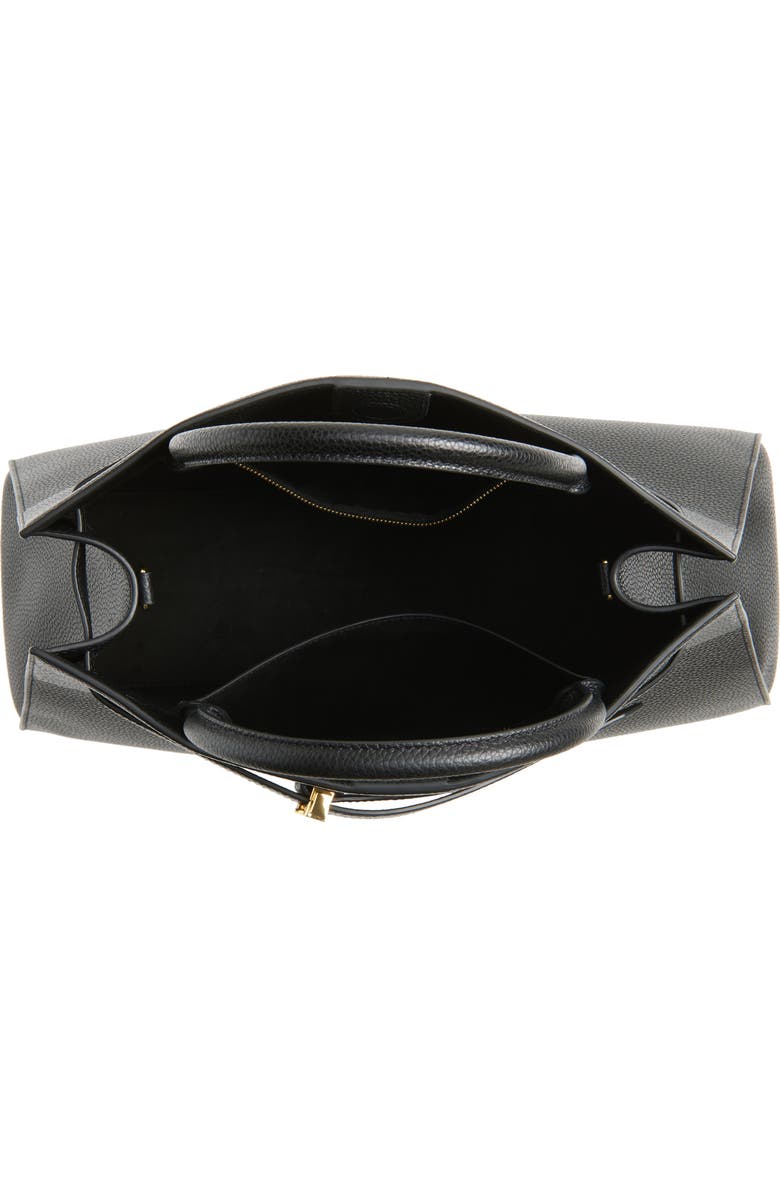 Veronica Beard Large Dash Leather Tote, Alternate, color, Black